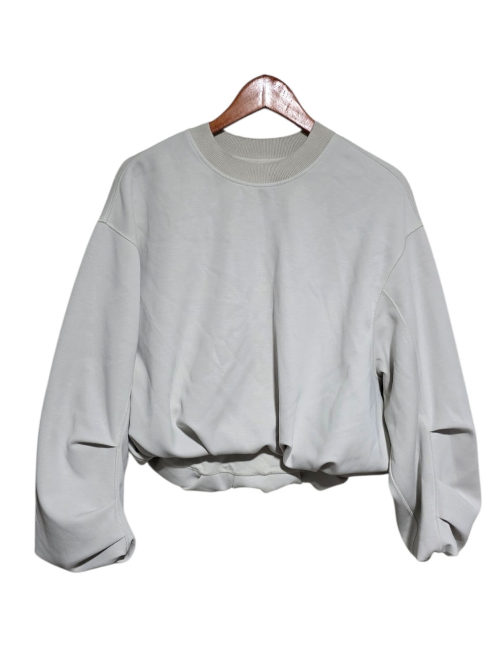 lululemon Softstreme Voluminous-Sleeve Pullover Bone Size XS